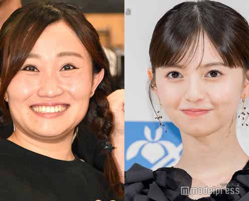 キンタロー。“小顔ものまね”で齋藤飛鳥と2ショット「顔面3分の2を削りメイク」