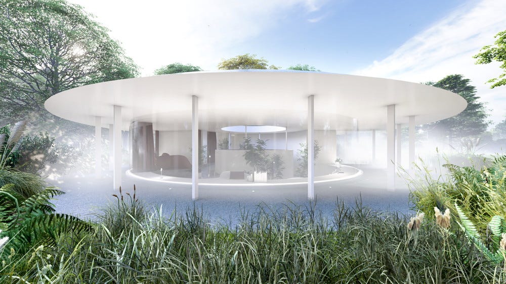 富山「ワンビエント神通峡」雲海・温室・川底…建築とアートと自然が融合する宿泊施設