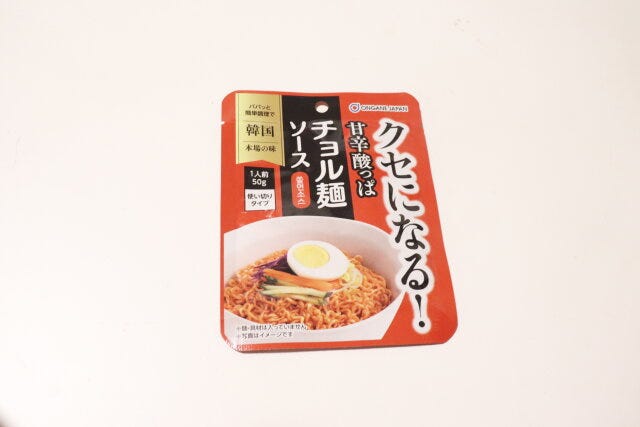 チョル麺ソース　パッケージ