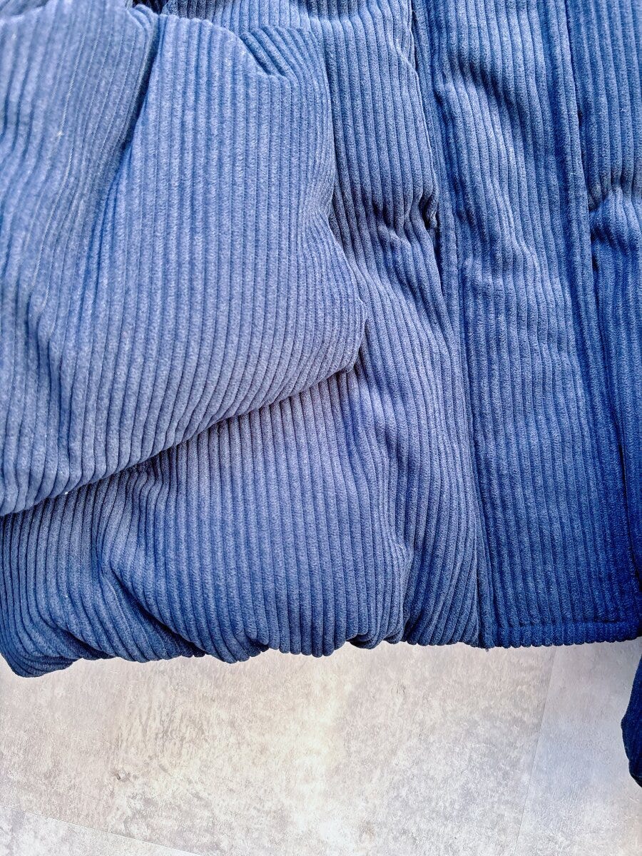 GUウォームパデッドコーデュロイブルゾン　2025モデル　裾部分