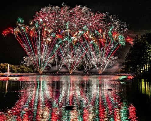 栃木「りんどう湖花火大会」スターマイン&幻想的な水上花火など3,500発