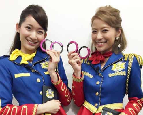神戸蘭子&杉枝真結、ミニスカ美女ポリス姿「ビシバシ楽しく取り締まりたい」