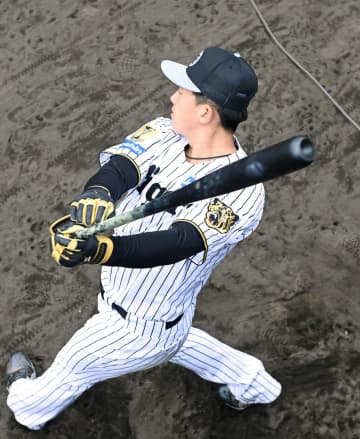 阪神ドラ1・立石 負傷後初屋外ティーで23スイング 藤川監督「状況のチェックをお願い」和田ヘッドが視察