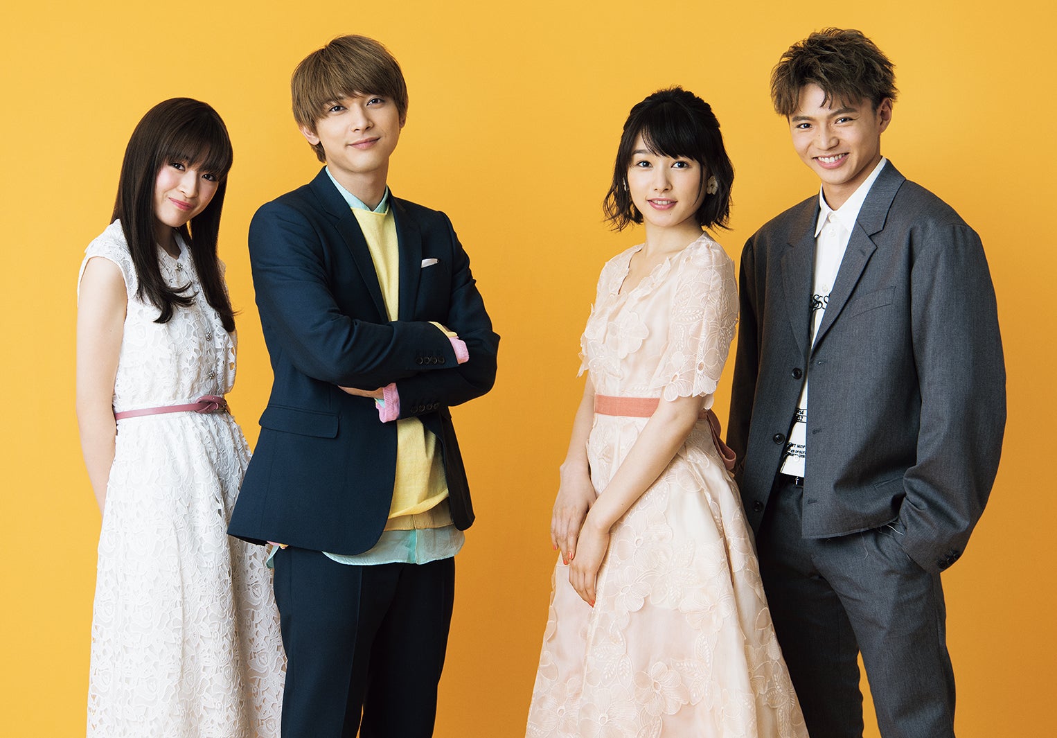 優希美青、吉沢亮、桜井日奈子、佐藤大樹／雑誌「月刊EXILE」6月号より（画像提供：LDH）