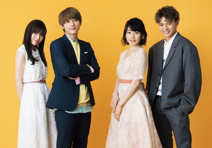 優希美青、吉沢亮、桜井日奈子、佐藤大樹/雑誌「月刊EXILE」6月号より(画像提供:LDH)