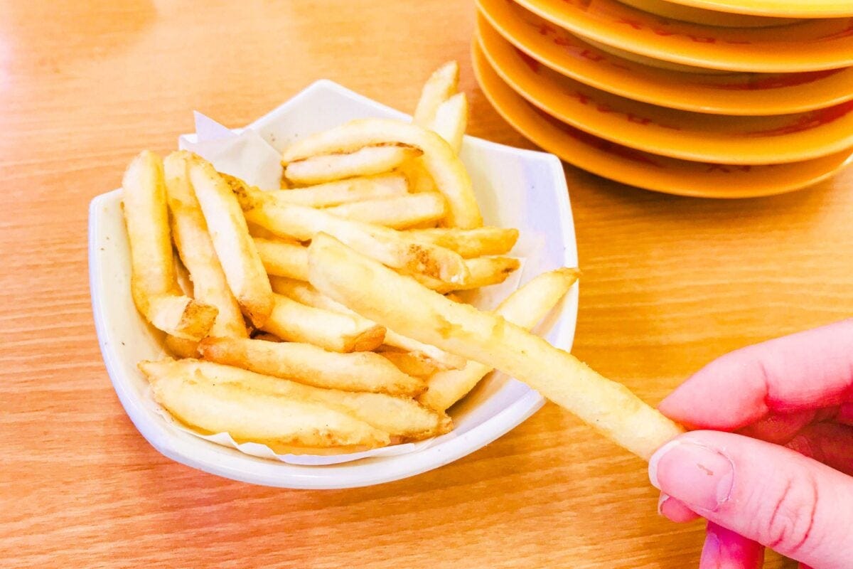 回転寿司のフライドポテト