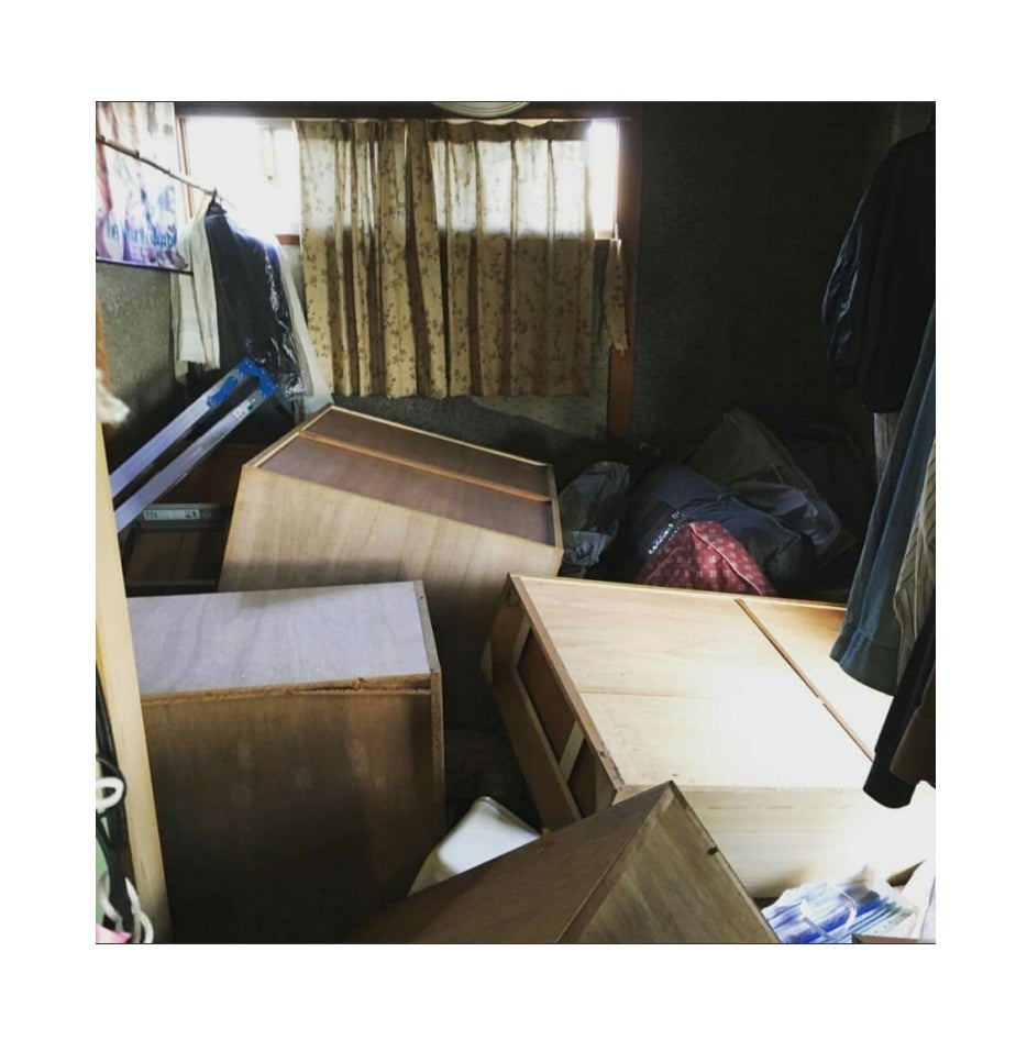 夫の実家が全壊／真山景子オフィシャルブログ（Ameba）より