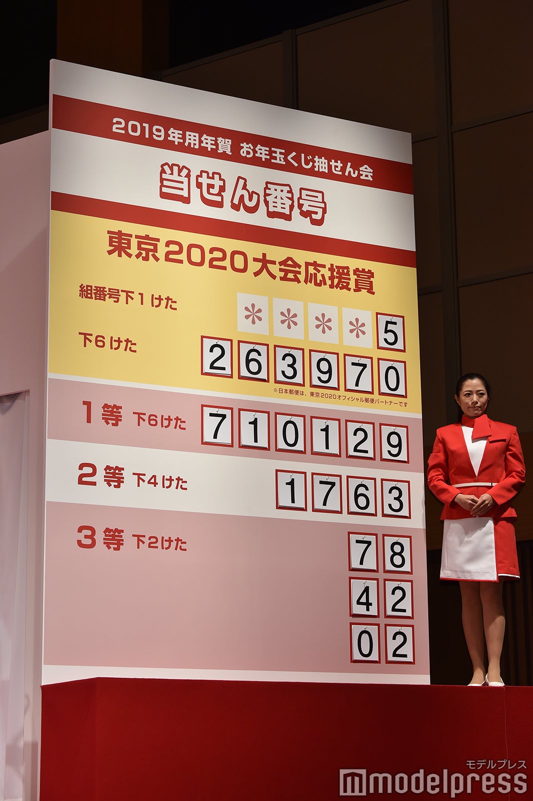 「2019年用年賀 お年玉くじ」当せん番号 （C）モデルプレス