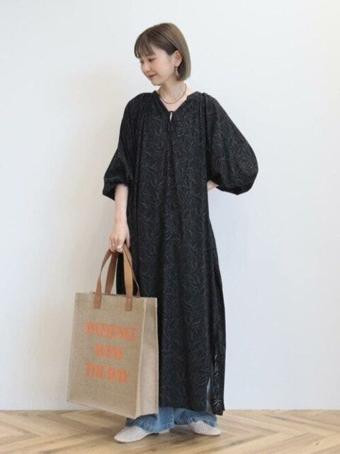 ワンピース　コーデ　体型カバー