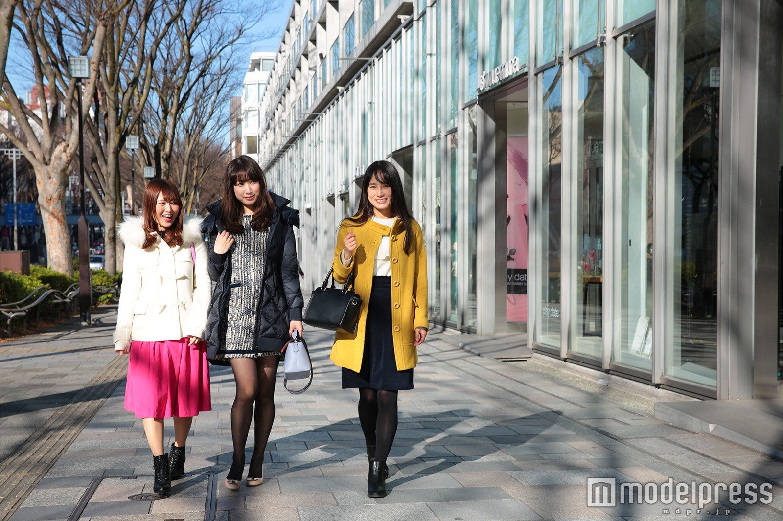 表参道／モデル：森下まい、野村日香理、越馬千春（C）モデルプレス