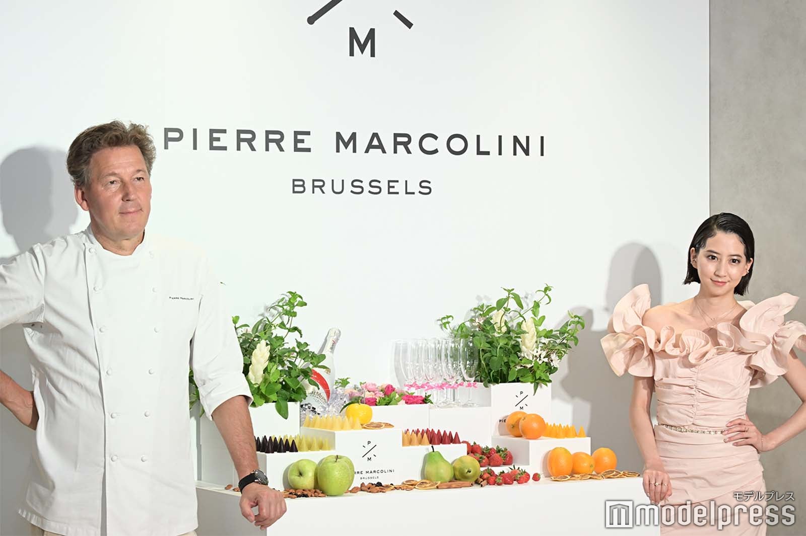 ピエール マルコリーニ氏、河北麻友子 （C）モデルプレス