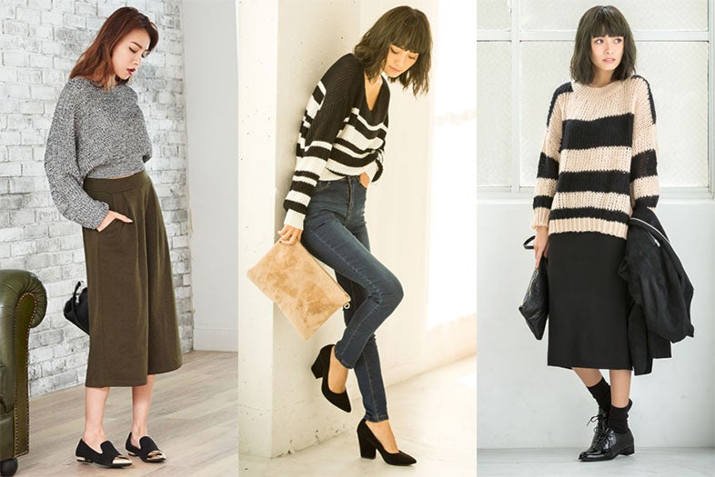 華奢見え効果◎「ドルマンニット」で女っぷりアップ