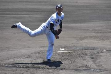 戦列を離れていた岡留がシート打撃に登板 打者6人に対し24球を投じる 安打性は2本