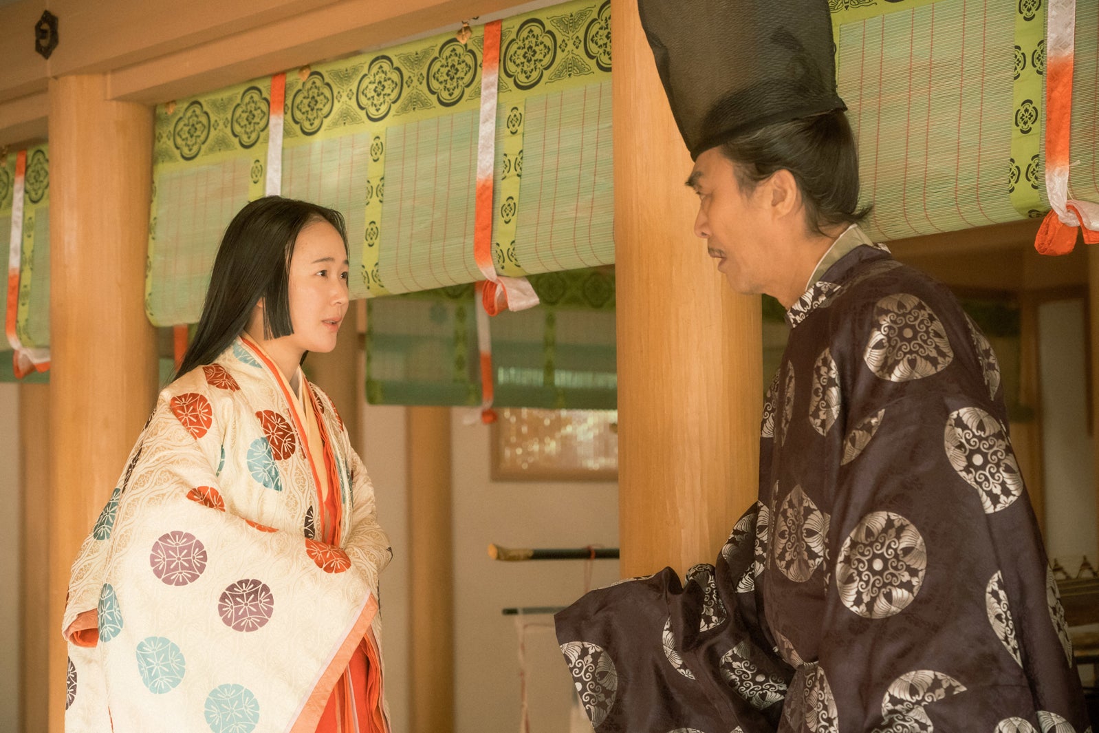 黒木華、益岡徹「光る君へ」第12話より（C）NHK