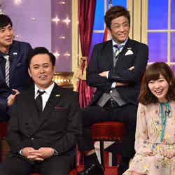 （下段左から）有田哲平、指原莉乃（上段左から）徳井義実、堀内健 （C）日本テレビ