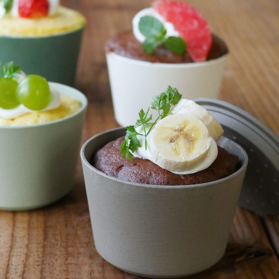 レンジでカップケーキ。混ぜてチンするだけ!
