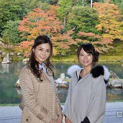 京都を2人旅する（左から）押切もえ、村井美樹【モデルプレス】