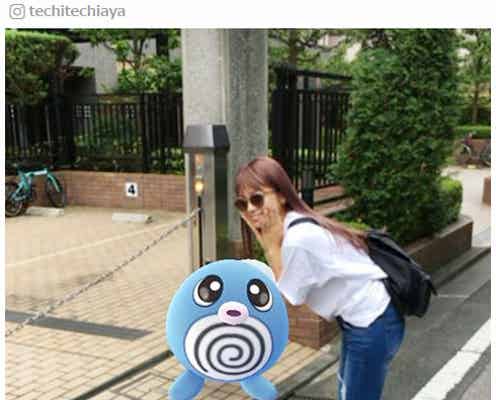 「ポケモンGOダイエット」が流行の予感 大のポケモンファン・モデル鈴木あやがニョロモ捕獲を報告