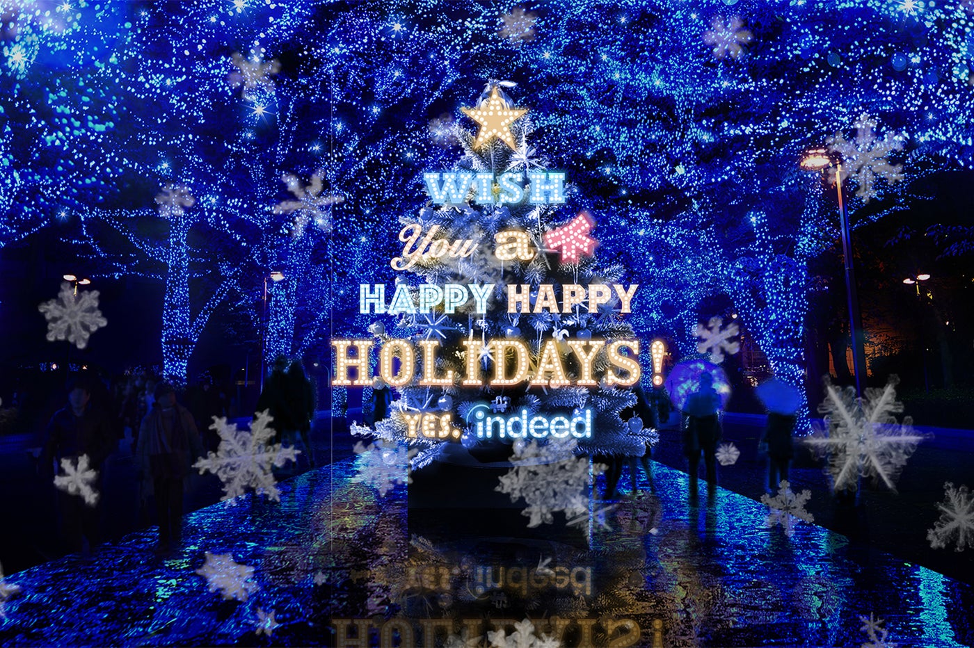 「青の洞窟」クリスマスは点灯時間延長、テイラー・スウィフトらの楽曲演出も／画像提供：日清フーズ