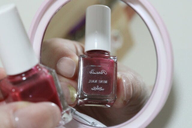 ミラー付パウダーケース（パフ入）　映り具合