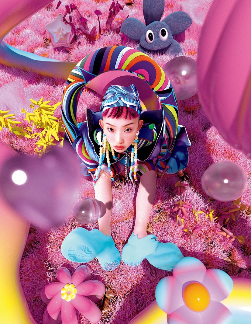 水曜日のカンパネラ・詩羽、バーチャル世界でカラフル衣装着こなす 「装苑」表紙登場