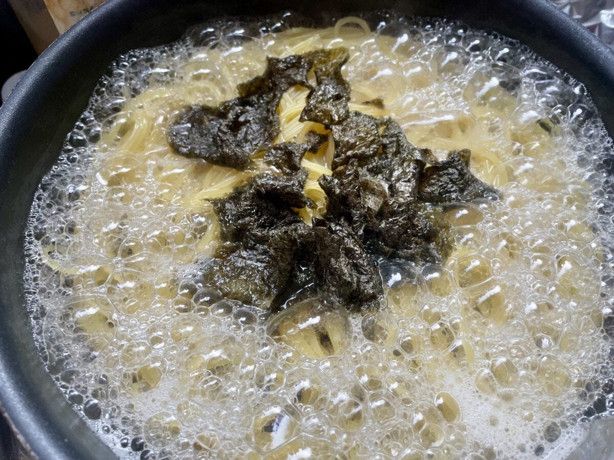 納豆クリームパスタ