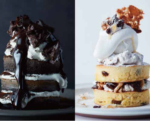 J.S.PANCAKE CAFE“白黒”の限定パンケーキ、ラムレーズン&ティラミスの2種