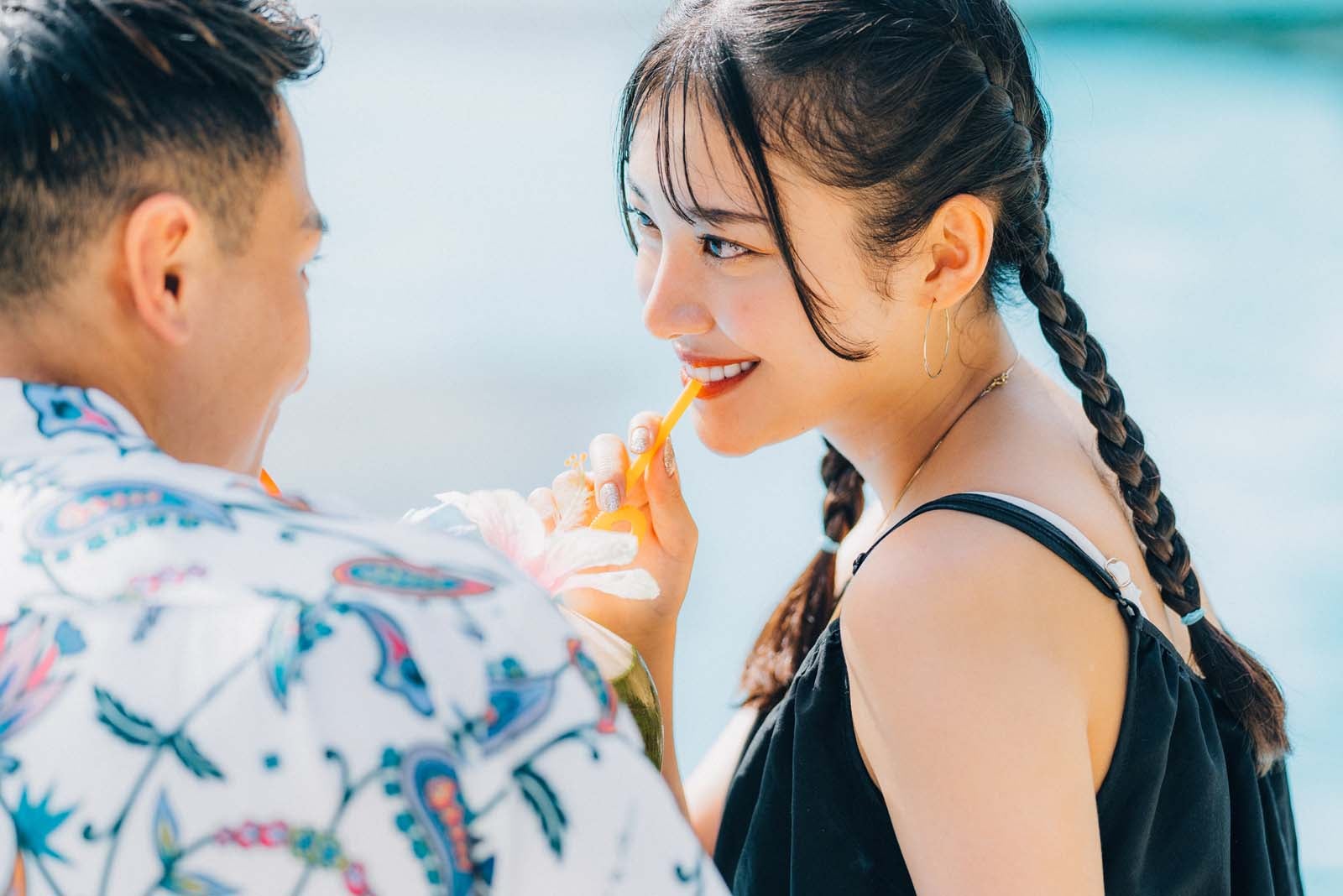 佐久間海世、谷岡美沙紀「LOVE CATCHER Japan」第2話より（C）CJ ENM CO., LTD. All Rights Reserved（C）AbemaTV,Inc.