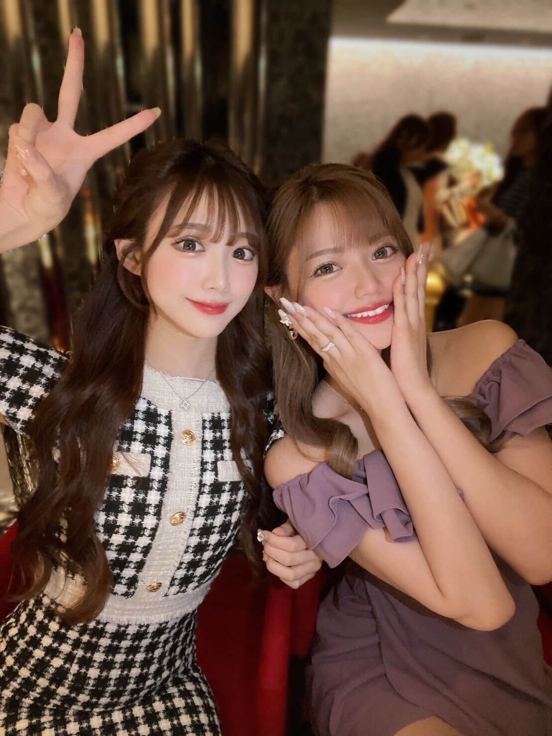 ゆゆ＆JURI「CLUB A」でのオフショット（提供写真）