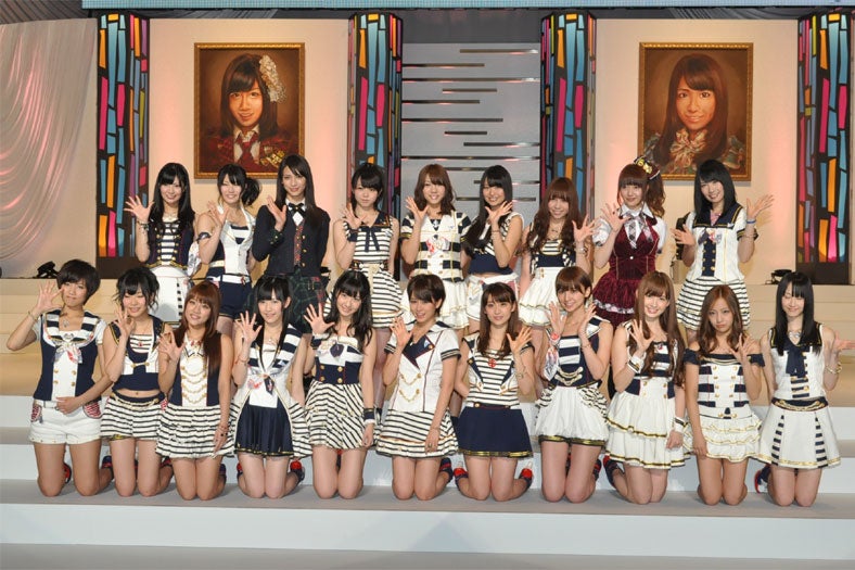「22ndシングル 選抜総選挙」上位40名（松井珠理奈は14のため囲み取材には参加せず）