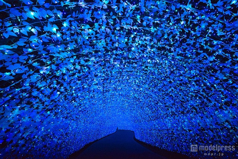 100メートルの光のトンネル・青の世界／画像提供：長島観光開発