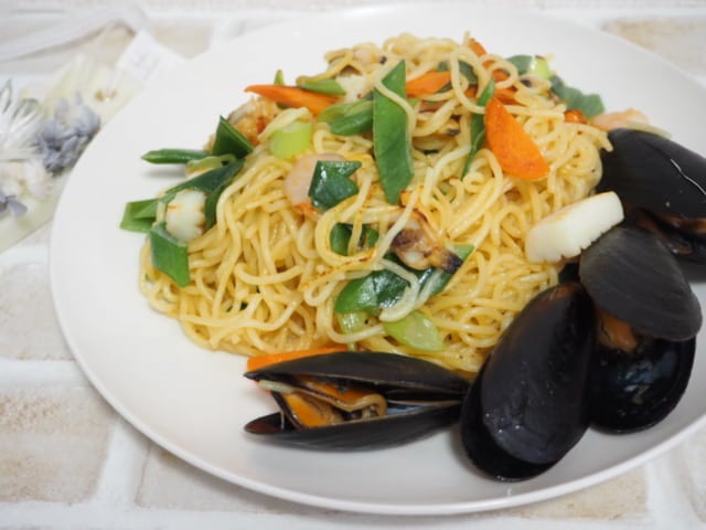 業スームール貝シーフード焼きそばの写真