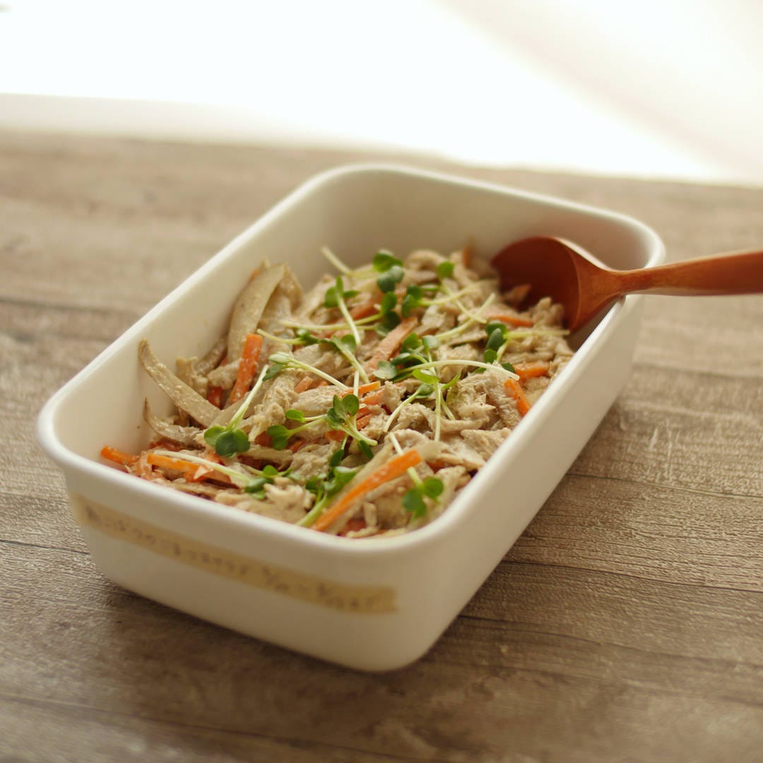 鶏ごぼうのごまマヨサラダ【作り置き】