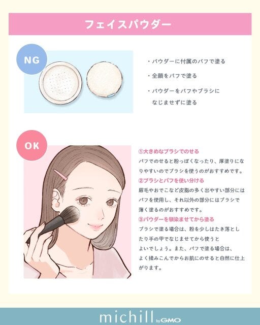 フェイスパウダーのNGとOK