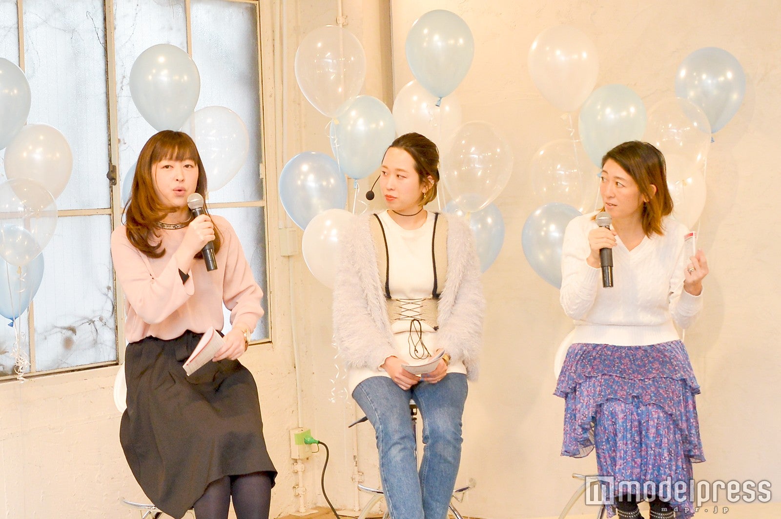 （左から）ロート製薬・小谷美帆氏、柳亜矢子氏、笹沼彩子氏（C）モデルプレス