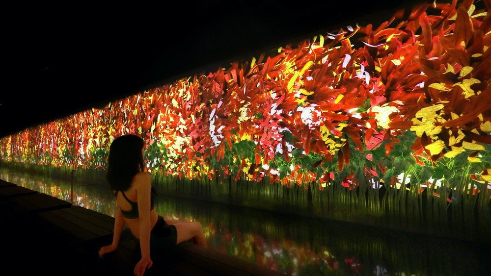 チームラボリコネクト：アートとサウナ 六本木／画像提供：チームラボ