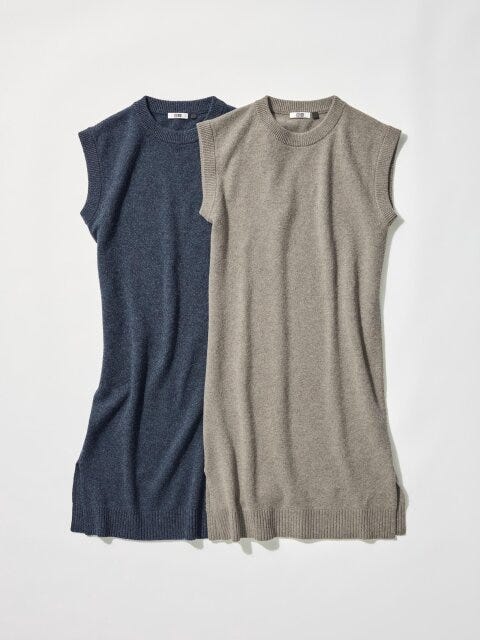 ラムワンピースノースリーブ 2025秋冬ユニクロ値下げラムワンピースノースリーブ