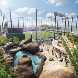 アシカたちが自然のままの姿で暮らす(イメージ※鼻先にボールをのせた中央のアシカはモニュメント)/提供素材