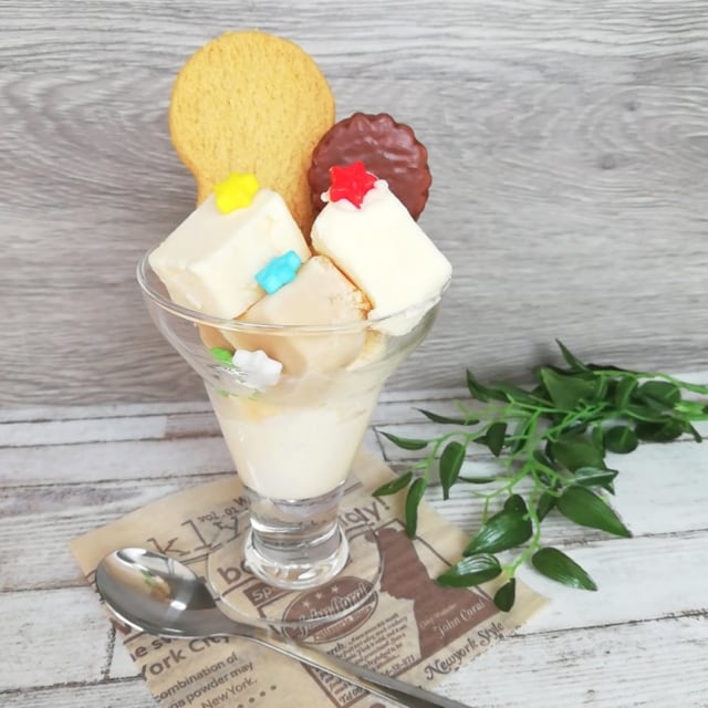 業務スーパー「リッチチーズケーキ」をパフェにアレンジ