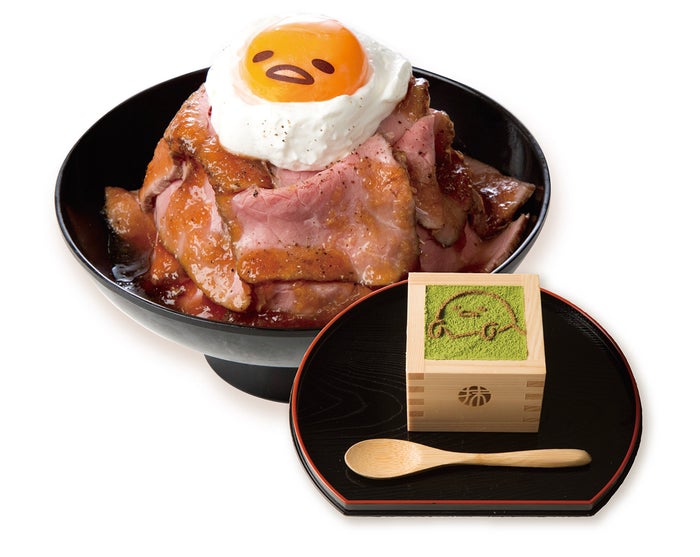 マウンテン!ローストビーフ丼+宇治抹茶のティラミス 1,600円 (C)2013,2019 SANRIO CO.,LTD.APPROVAL NO.S594200