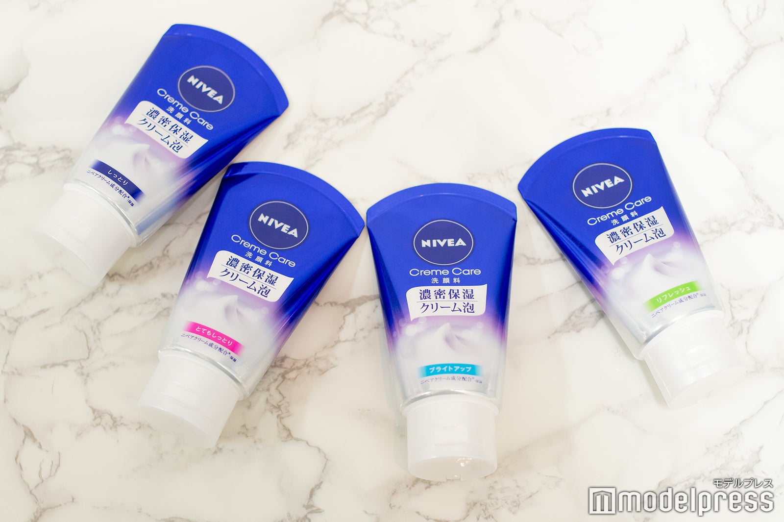 「ニベア クリームケア洗顔料」は全4種類（C）モデルプレス