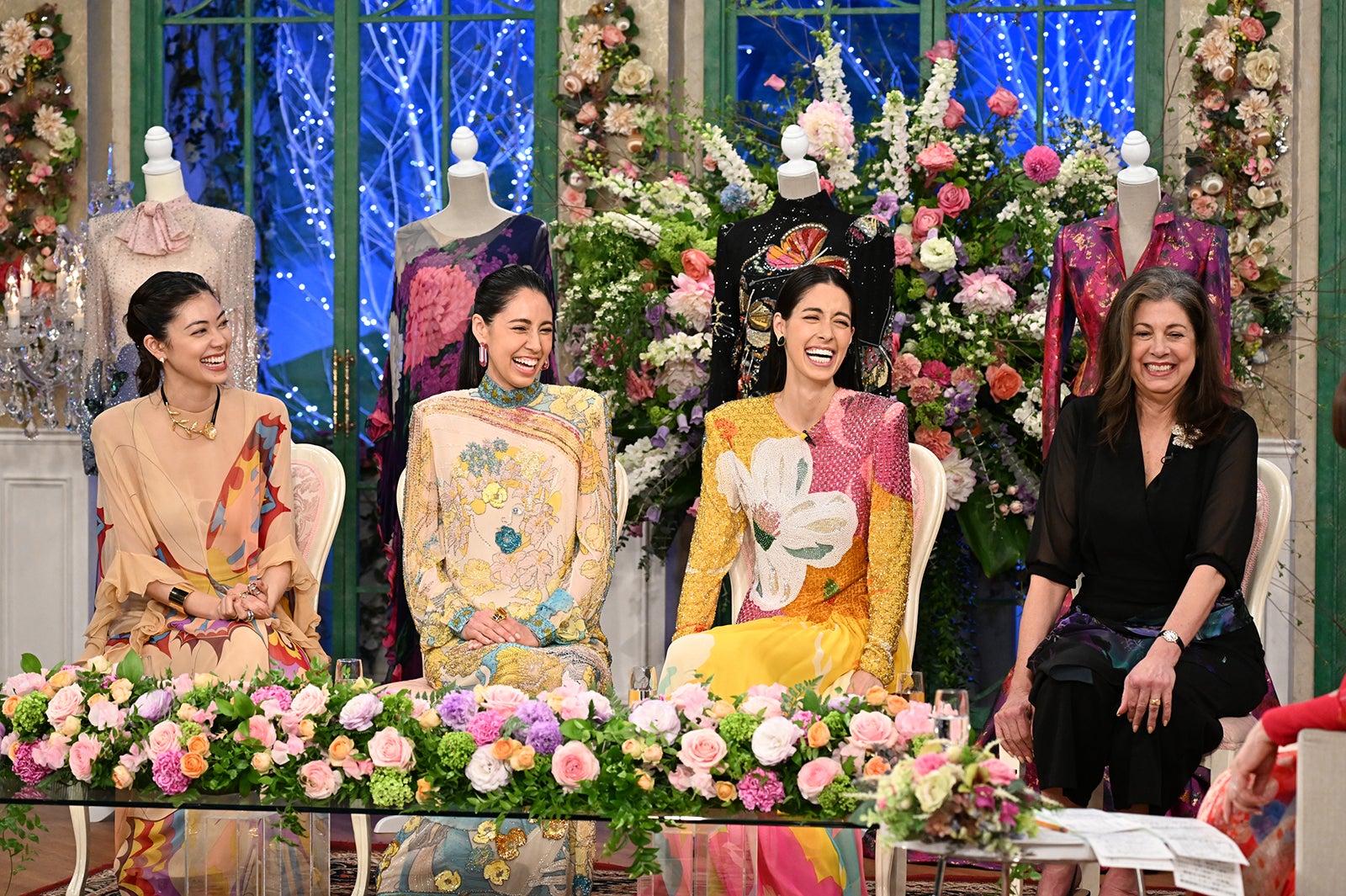 （左から）森星、森雪、森泉、森パメラさん（C）テレビ朝日