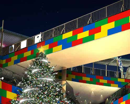 LEGOブロック6万個の巨大クリスマスツリー輝く 「レゴランドジャパン」とコラボ