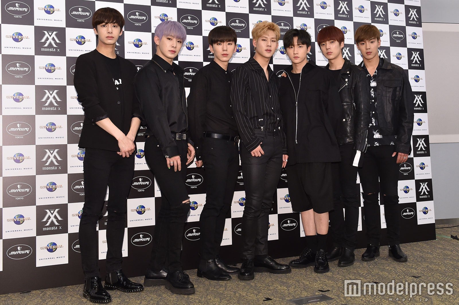 （左から）ヒョンウォン、ウォノ、キヒョン、ジュホン、アイエム、ミニョク、ショヌ （C）モデルプレス