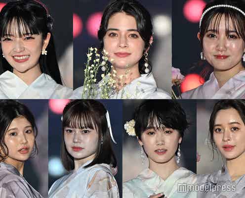 加藤玲奈・瑛茉ジャスミン・田中芽衣ら「sweet」モデル、浴衣姿でランウェイ華やか集結【関西コレクション 2024 S/S】