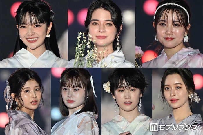 加藤玲奈・瑛茉ジャスミン・田中芽衣ら、浴衣姿でランウェイ華やか集結【関西コレクション 2024 S／S】