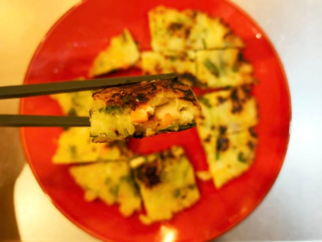 チヂミのアップ写真