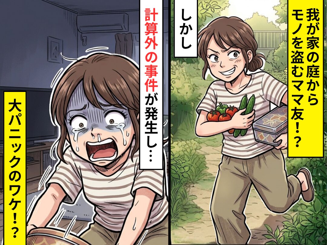 我が家の庭から“モノを盗む”ママ友！？しかし⇒計算外の事件が発生し…大パニックのワケ！？