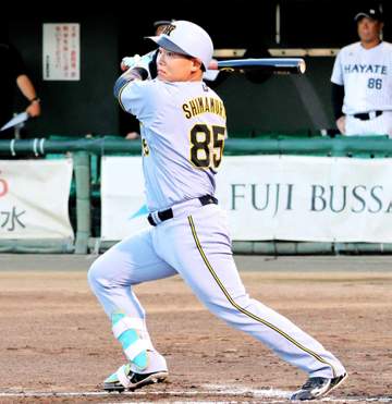 阪神・嶋村「自分のスイングで」2安打2打点 初回猛攻締めた納得の流し打ち 平田2軍監督も評価「彼本来の打球がやっと出た」