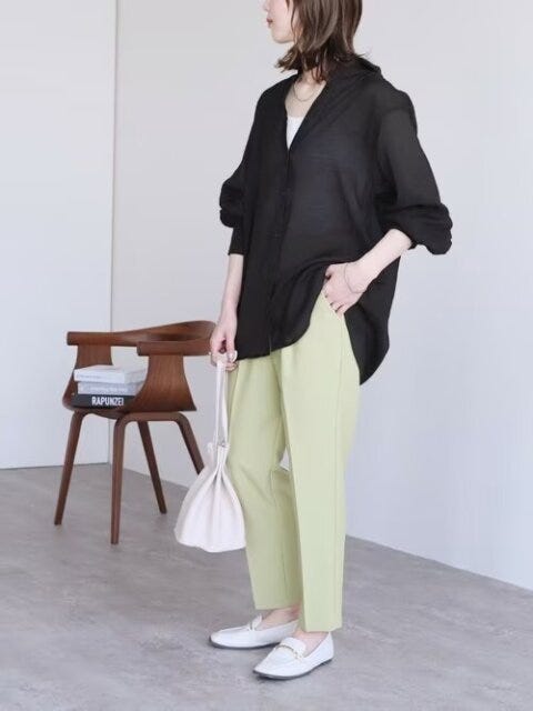 シアーシャツ 黒